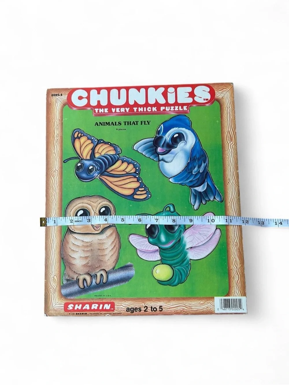 Vintage 1985 Chunkies Animals That Fly Thick Puzzle Retro Nursery Toy Bird Lover